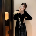 323#好质量2023新款法式复古赫本风小黑裙女神范气质修身