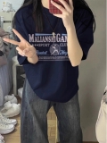 高品质纯棉200克精梳紧密100%棉宽松短袖t恤女