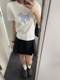 【1*1纯棉 常规款】印花正肩常规短袖 高弹力新款夏季修身显