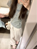 【1*1纯棉 常规款】印花正肩常规短袖 高弹力新款夏季修身显