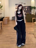 【包肩包领】夏日多巴胺穿搭无袖t恤美式短款辣妹修身显瘦小背心