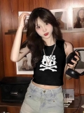【包肩包领】夏日多巴胺穿搭无袖t恤美式短款辣妹修身显瘦小背心